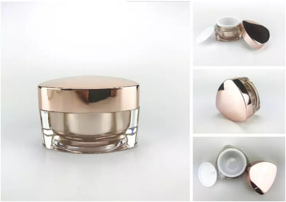 Màu tím đen Nâu nhựa rỗng Lọ đựng kem mỹ phẩm Tường đôi 5ml 50ml Hộp nhựa 10 Oz 10 gam