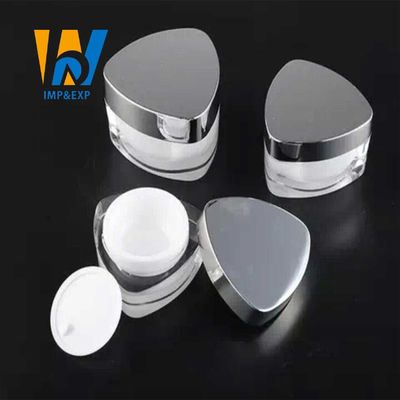 Màu tím đen Nâu nhựa rỗng Lọ đựng kem mỹ phẩm Tường đôi 5ml 50ml Hộp nhựa 10 Oz 10 gam